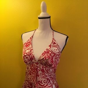 Early 2000’s esc floral print halter dress !